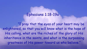 praer for revelation: Eohesians 1:18-19